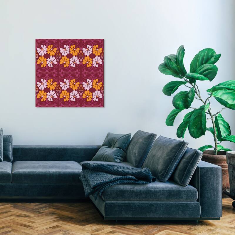 Wynwood Studio Canvas Floral and Botanical Flowers Like Butterflies Brown Modern & Contemporary Wall Art Canvas Print