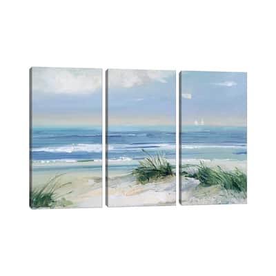 iCanvas "Coastal Breezes" by Sally Swatland 3-Piece Canvas Wall Art Set