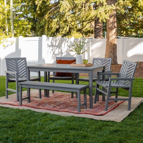Elephant Point 6-piece Patio Chevron Dining Set by Havenside Home. Opens flyout.