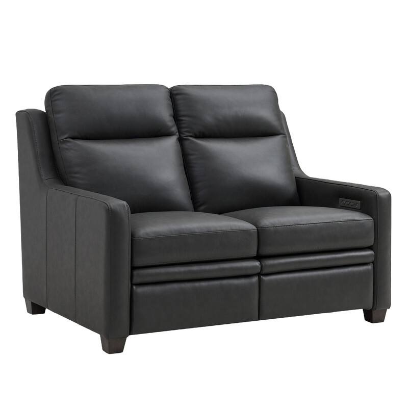 Genuine Leather Recliner Sofa 56" Triple-Motor Power Zero-Wall Reclining Loveseat with USB&USB-C Port