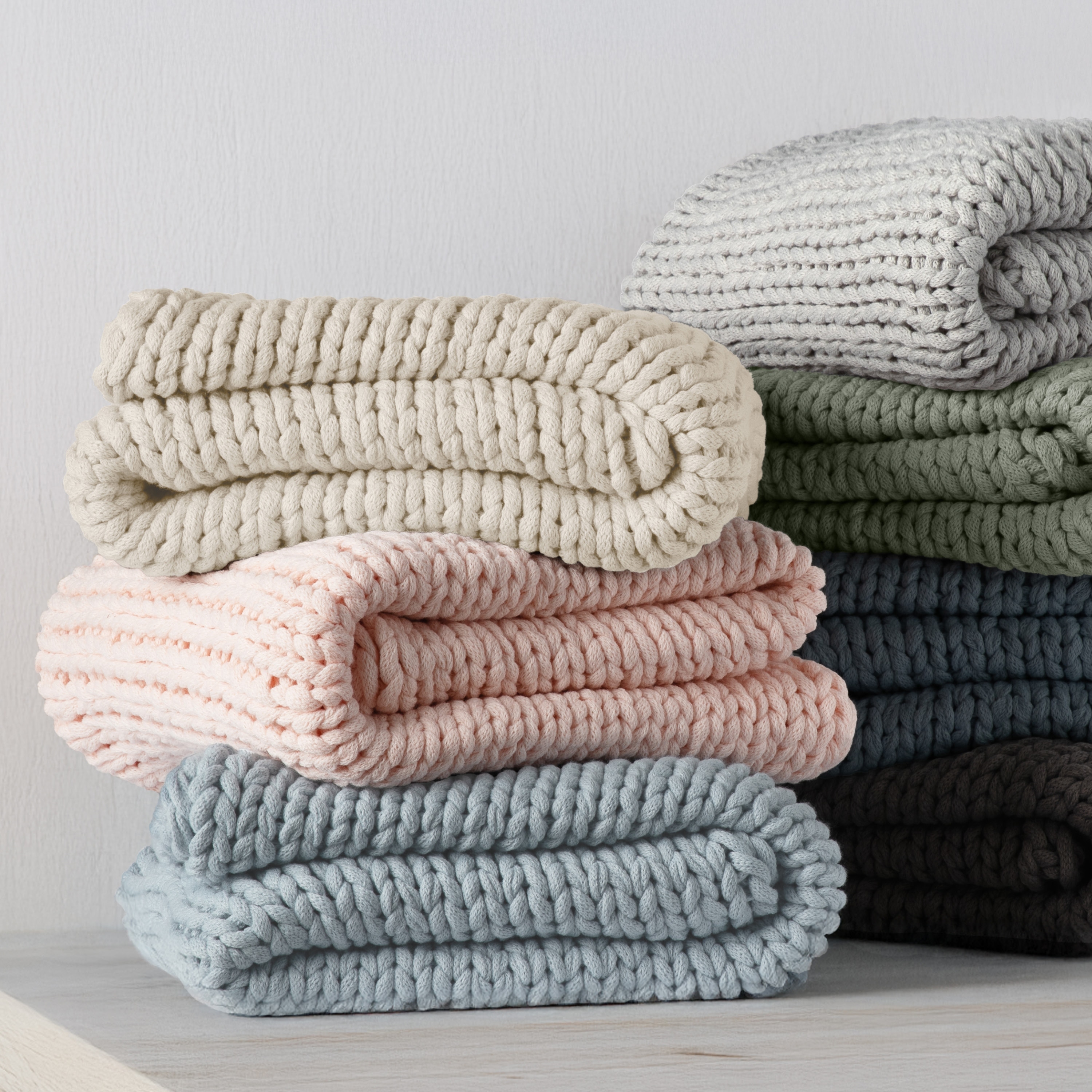 Becky Cameron Soft Handmade Chunky Knit Throw Blanket