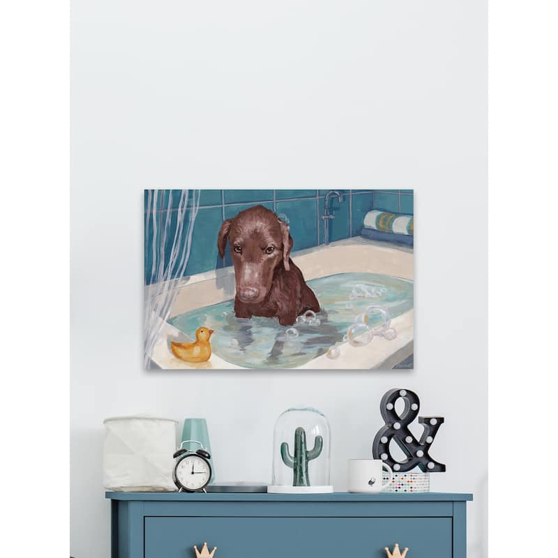 'Yellow Rubber Duck' Painting Print on Wrapped Canvas