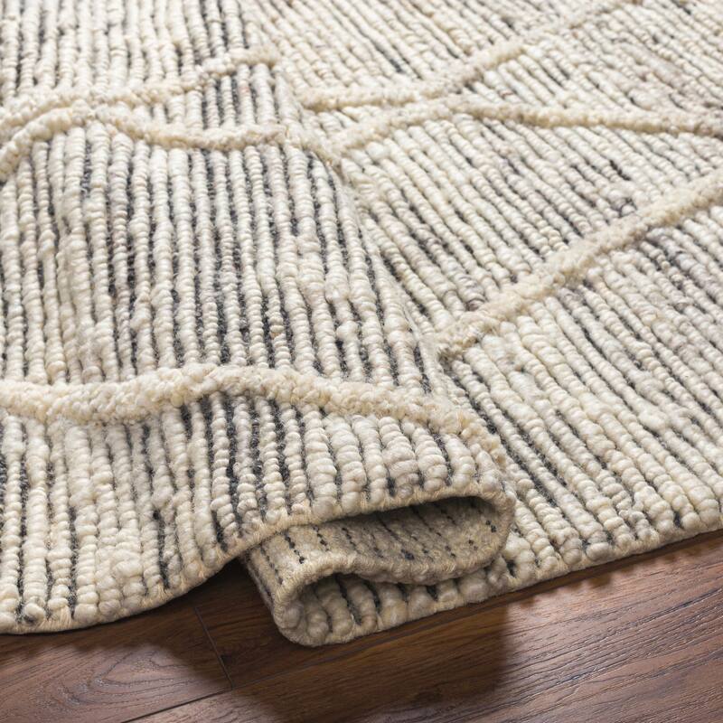 Akida Handmade Boho Farmhouse Wool Area Rug