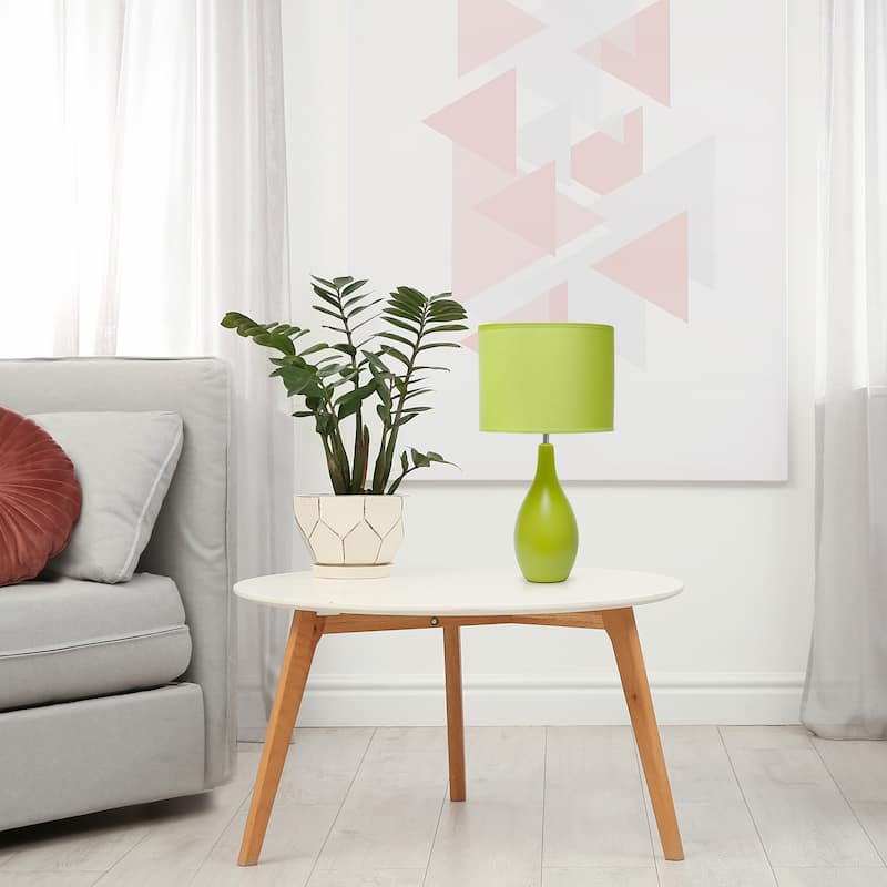 18.11" Standard Dewdrop TableLamp with Matching Fabric Shade