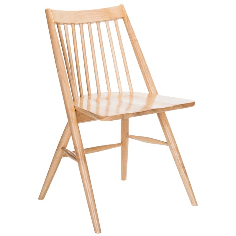 SAFAVIEH Wren 19"H Natural Spindle Dining Chair (Set of 2) - 21"W x 22"D x 34"H