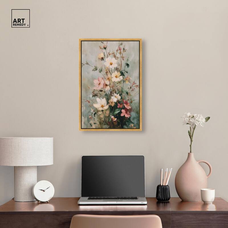 Vintage White Whispers Canvas by Art Remedy