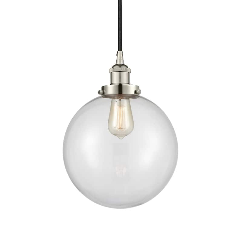 Innovations Lighting 616-1PH-14-10 Beacon Pendant Beacon 10" Wide - Polished Nickel / Clear