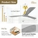 preview thumbnail 4 of 86, Sofucor 48/52 Inch Ceiling Fan with Light, Solid Wood Blades for Living Room, Bedroom,Smart Optional
