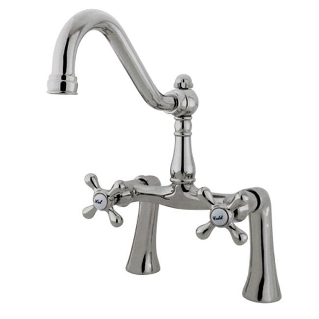 Kingston Brass Victorian Deck Mounted Clawfoot Tub Filler with Metal