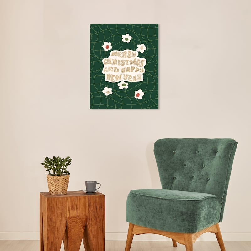 Wynwood Studio Canvas Holiday and Seasonal This Holiday Wishes Glitter Gold Modern & Contemporary Wall Art Canvas Print - 16 x 20