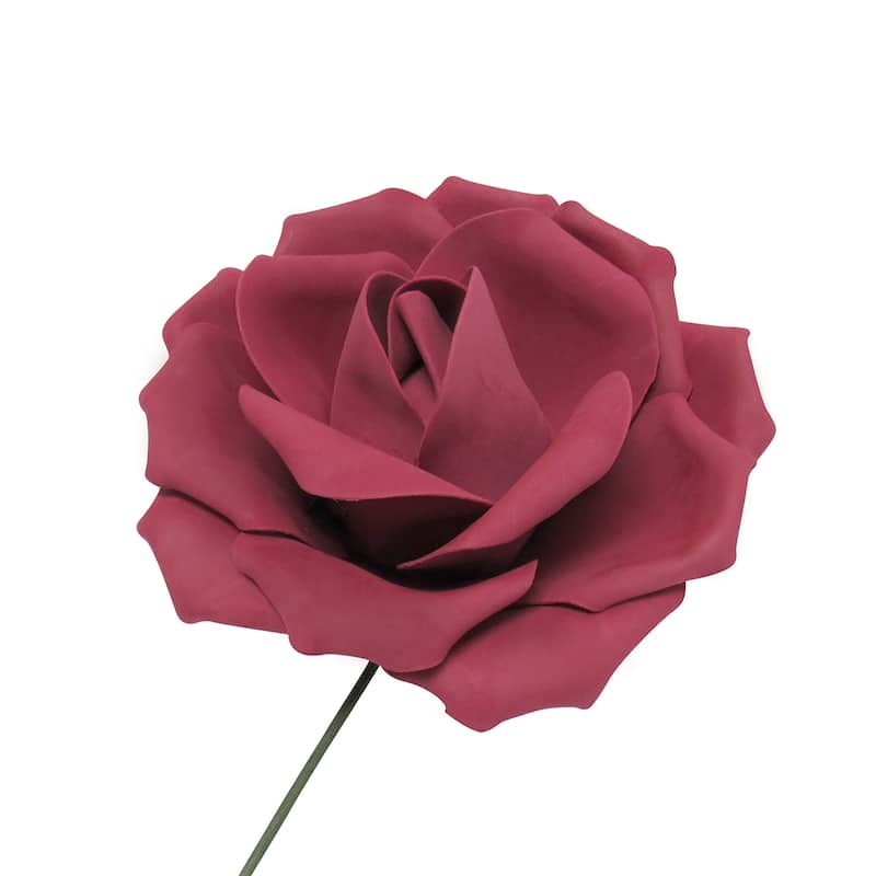Set of 3 Large Foam Rose Stem Flower Wall Decor Backdrop Art Crafts 8in