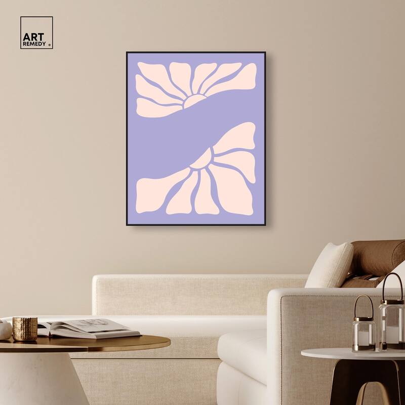 Split in two Flower Canvas by Art Remedy
