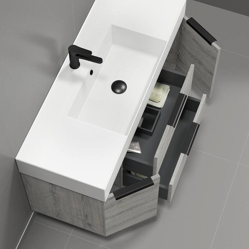 Nameeks Derin-4818-W-C Derin 48" Wall Mounted Single Basin Vanity Set