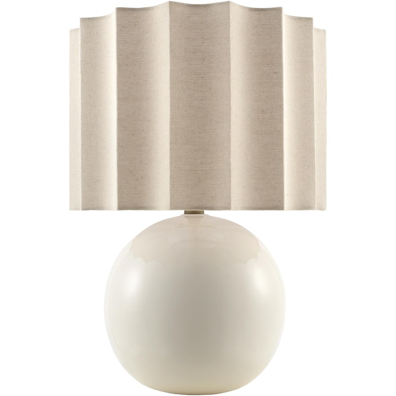 Livabliss Alvary Modern Accent Table Lamp - Cream/Ruffle