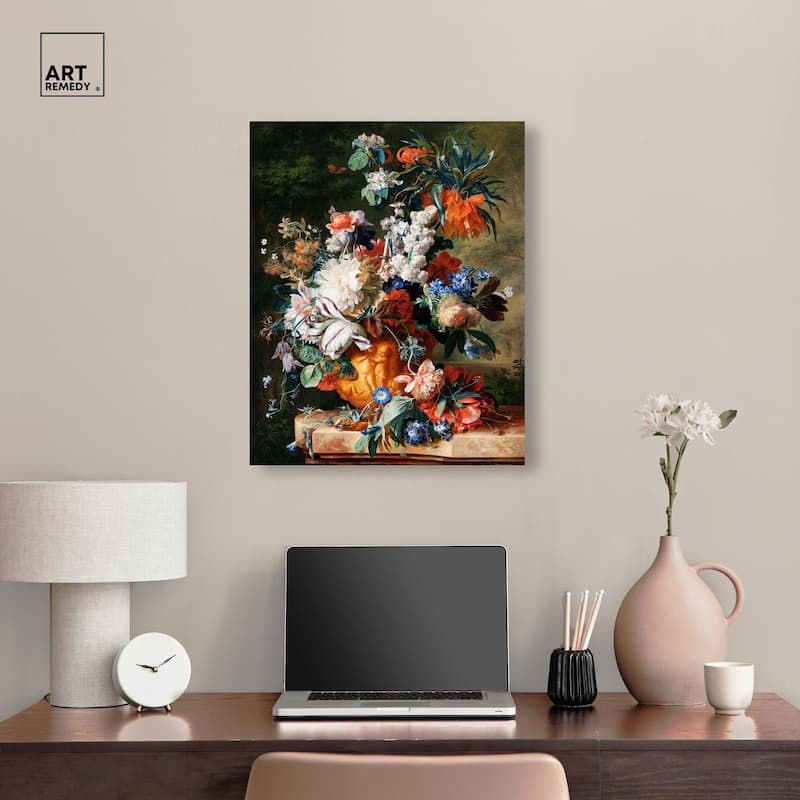 Bouquet of Flowers (1724) Canvas by Art Remedy, Gallery Wrapped