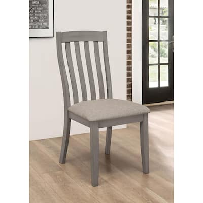 Padded Side Chair,Dining Chair with Wooden Legs (Set of 2)