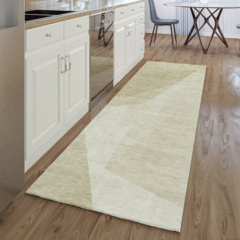 Premium Washable Super Soft Modern Deco Mayfield Rug - Beige - 2' 3" x 7' 6" - Runner