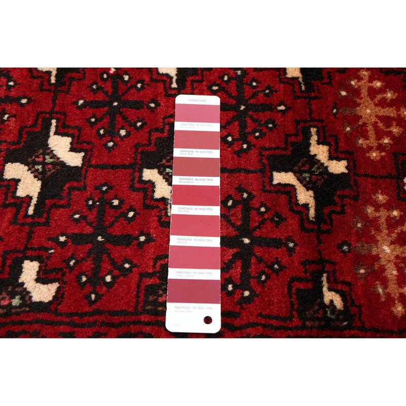 ECARPETGALLERY Hand-knotted Teimani Red Wool Rug - 3'8 x 6'10