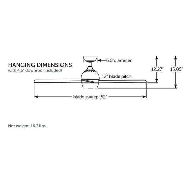 Fanimation Kwad 52 inch Indoor Ceiling Fan with LED Light Kit and Remote - Brushed Satin Brass with Matte White Blades