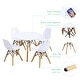preview thumbnail 7 of 8, Gymax 5 Piece Kids Table Set Round Table w/ 4 Armless Chairs White