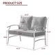 preview thumbnail 7 of 31, Outdoor Patio Metal 74" W Sofa/ 50" W Loveseat with Cushions