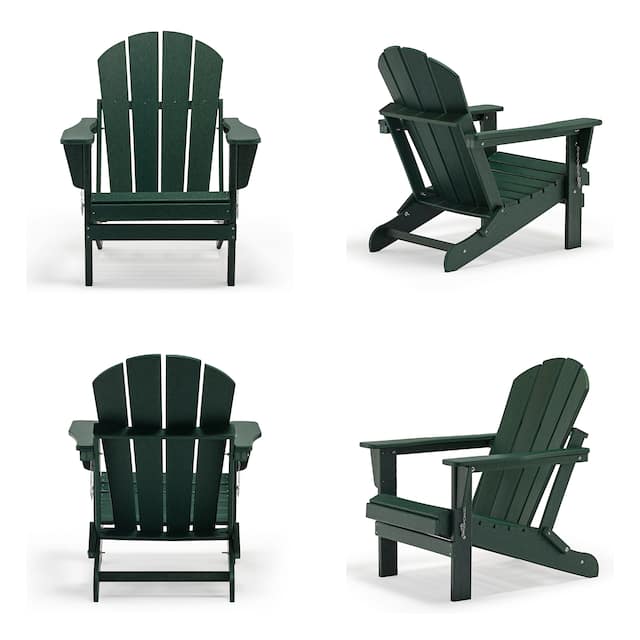 Laguna Folding Adirondack Chair (Set of 4) - Dark Green