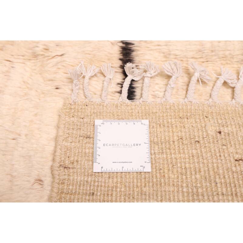 ECARPETGALLERY Hand-knotted Pak Finest Marrakesh Cream Wool Rug - 8'9 x 9'6