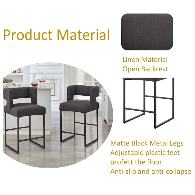 Modern Fashion Counter Height Bar Stools Set of 2