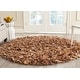 preview thumbnail 141 of 175, SAFAVIEH Handmade Rio Shag Chihoko 3.5-inch Extra Thick Decorative Rug 4' Round - Natural/Multi - Round