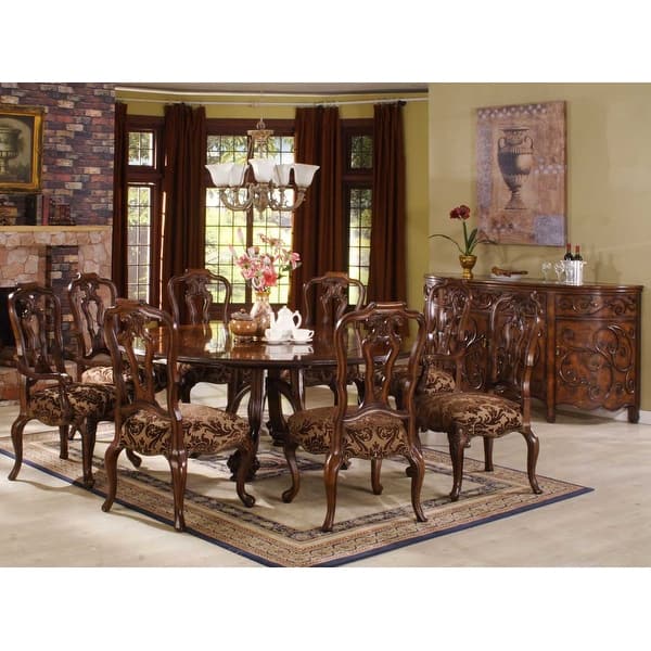 Shop Palladio 56 80 Round Dining Table With 8 Chairs Overstock