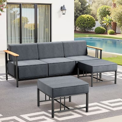 Outdoor 3PCS Sofa with Ottoman