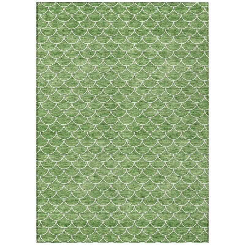Machine Washable Indoor/ Outdoor Chantille Modern Geo Rug