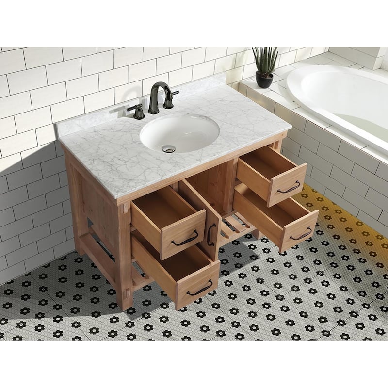 Ari Bath, Marina 42" Bathroom Vanity, Driftwood Finish