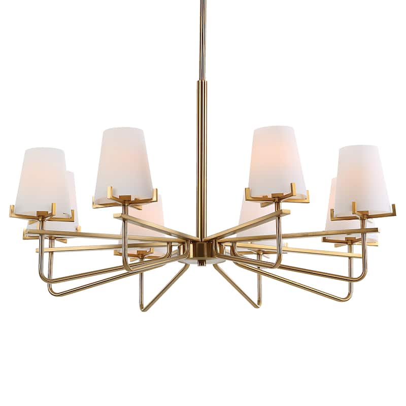 Uttermost Lassen 8 Light Brass Chandelier - 36"W x 20.25"H x 36"D