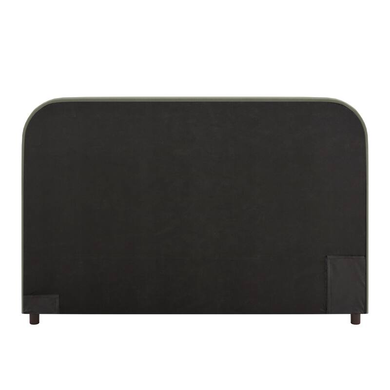Tremont Curved LED Upholstered Platform Bed with Under-Bed Lighting by iNSPIRE Q Modern
