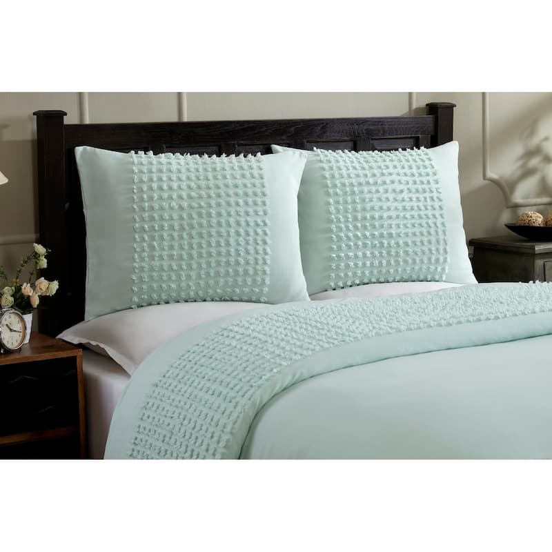 Better Trends Olivia Comforter Set 100% Cotton Tufted Soft Plush Chenille Machine Washable Tumble Dry