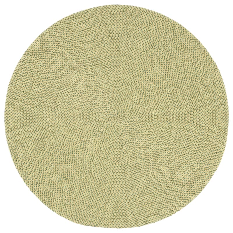 SAFAVIEH Handmade Braided Herminda Round Rug - 3' Round - Green