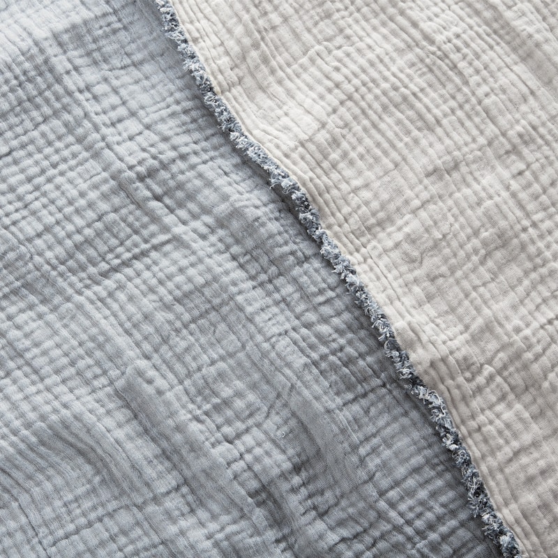 Truly Soft Two-Toned Organic Throw Blanket