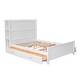 preview thumbnail 6 of 14, Full Platform Bed Solid Wood Storage Bed with Large Storage Space, Headboard with Storage Shelf, Footboard and 4 Drawers