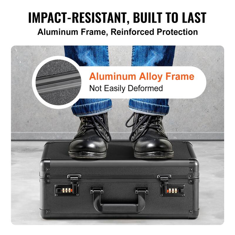 Graded Card Storage Box with Coded Lock Foam Dividers