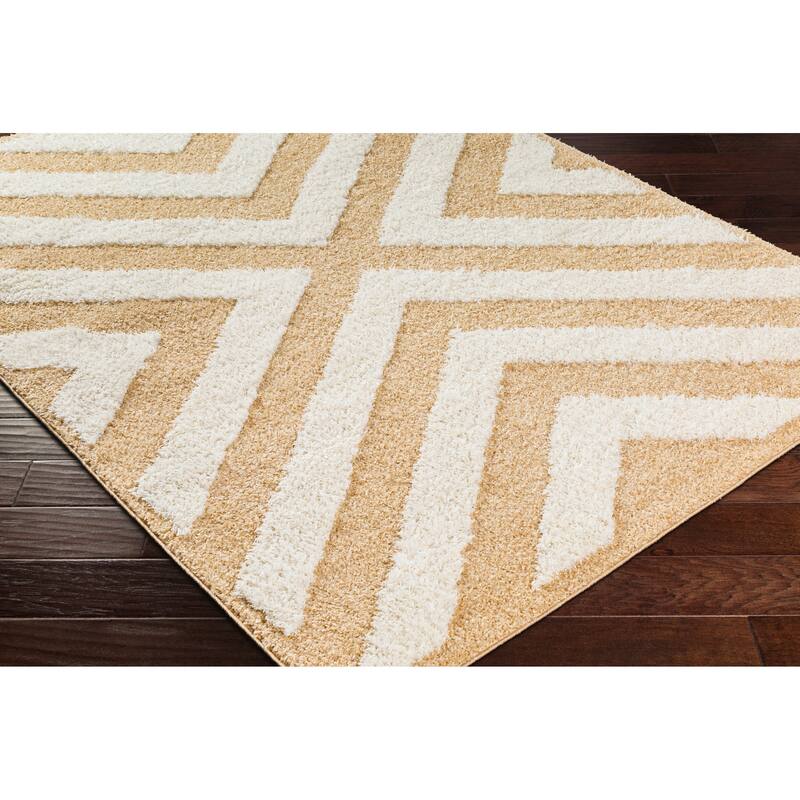 Livabliss Rodos Modern Chevron Plush Area Rug