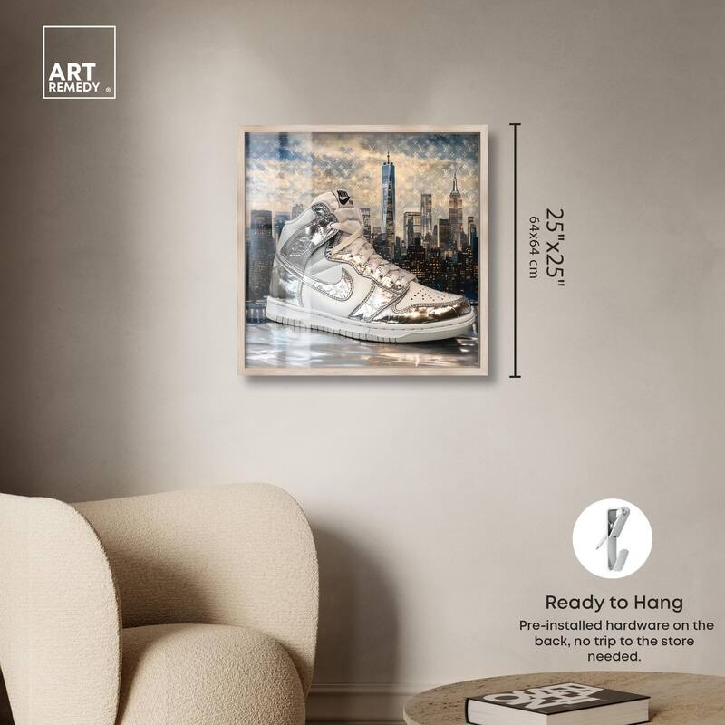 NYC Metallic Sneaker Shadowbox by Art Remedy