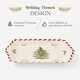 preview thumbnail 3 of 5, Spode Christmas Tree Peppermint Dessert Tray - 12" L x 7.25" W