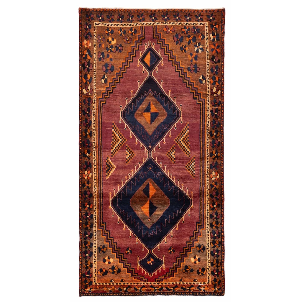 ECARPETGALLERY Hand-knotted Konya Anatolian Burgundy Wool Rug - 4'7 x 9'2