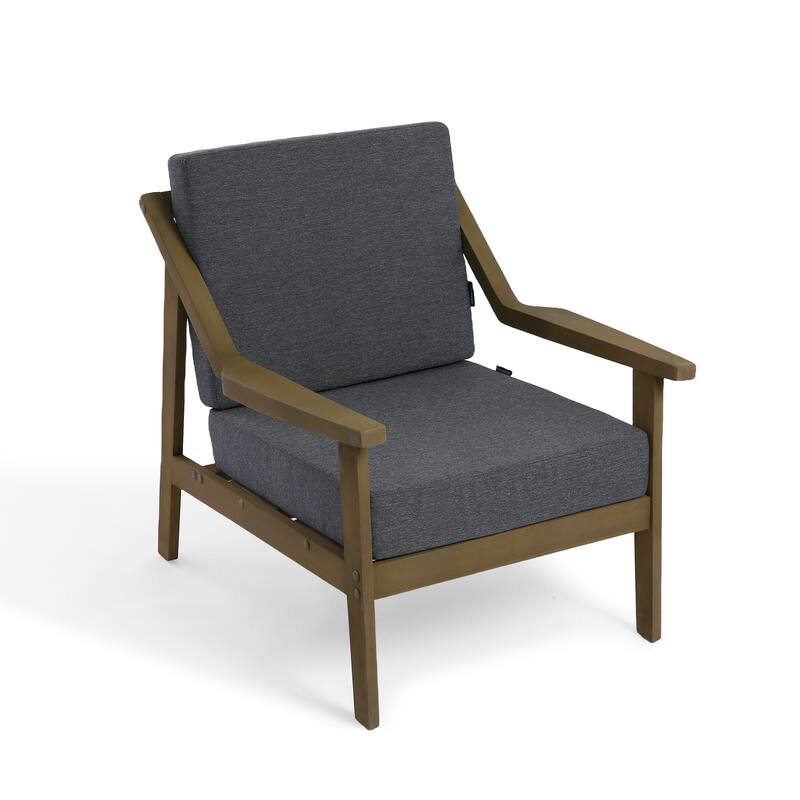 6-piece Adirondack Teak Patio Armchairs Loveseat Seating Conversation Set