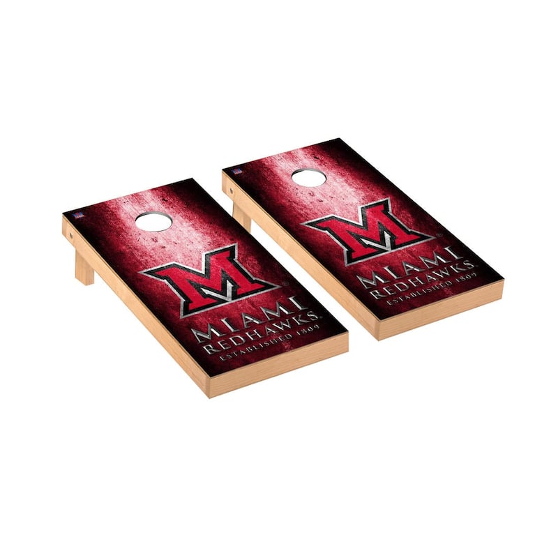 Miami University RedHawks Museum Cornhole Board Set