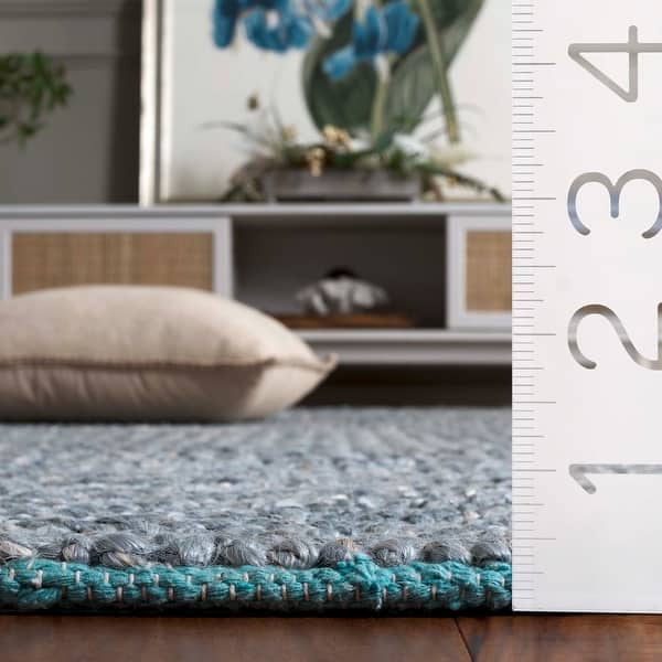 dimension image slide 0 of 2, SAFAVIEH Handmade Natural Fiber Erltrud Farmhouse Hemp Rug