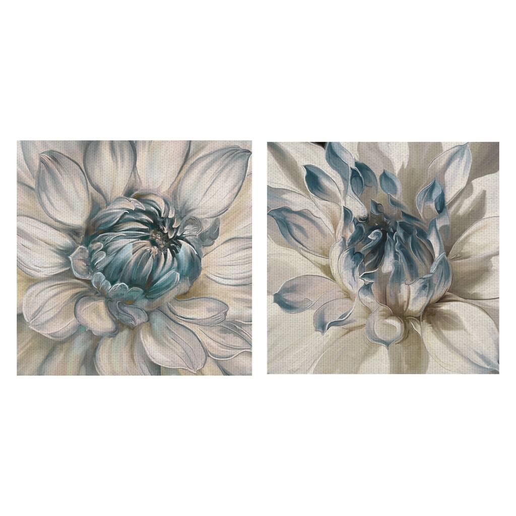 Daytime Dahlia I Blue, II by Studio Arts Canvas Art Prints