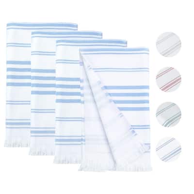 Hammam Hand Towels for Kitchen 16X28 Inch by Ample Decor - 4 Piece