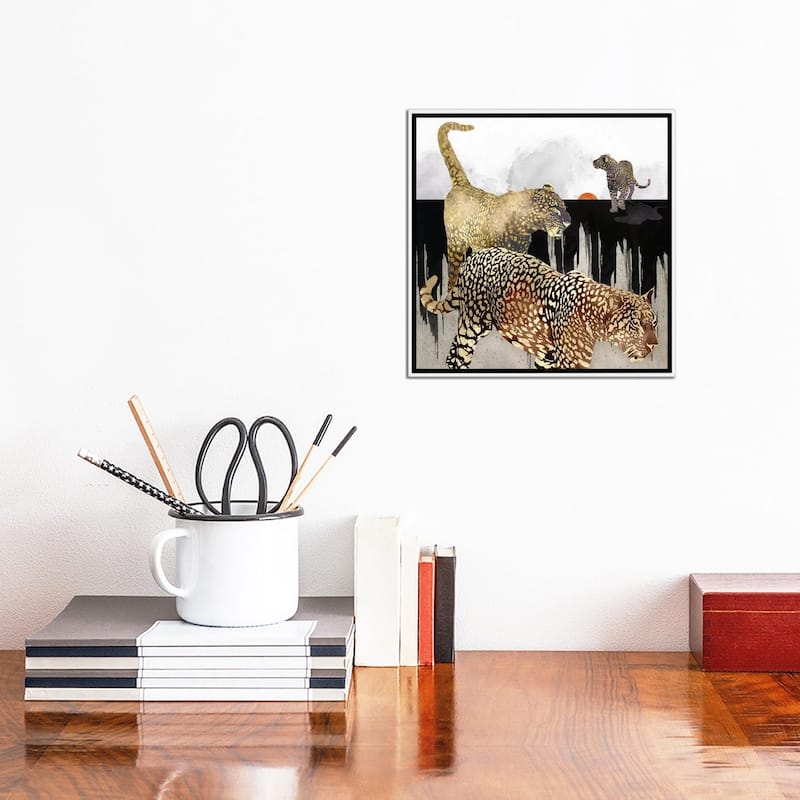 iCanvas "Minimal Leopards" by SpaceFrog Designs Framed Canvas Print